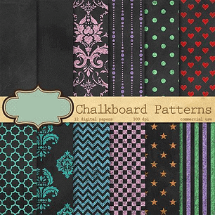 Kit Digital Papeis Negros Detalhes 