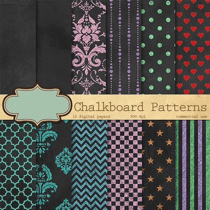 Kit Digital Papeis Negros Detalhes  1