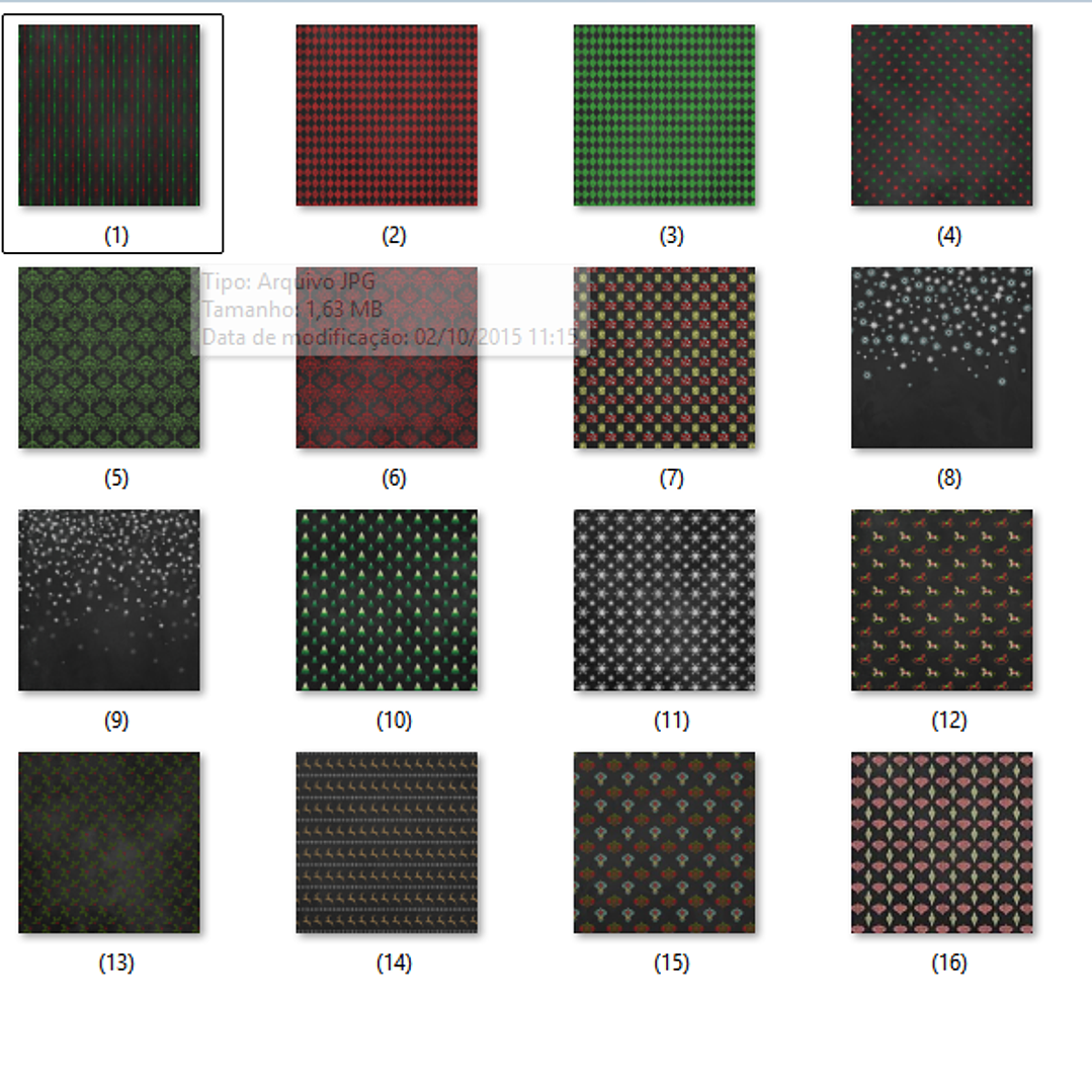 Kit Diital Papeis Natal  2