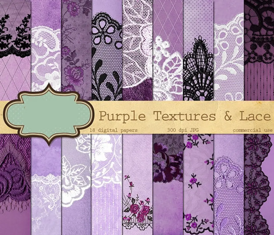 Kit Digital Papeis Lilas  1