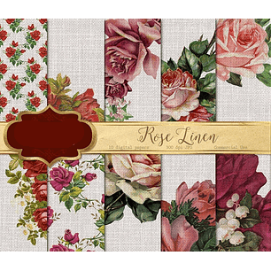 Kit Digital Papeis Molduras Rosas