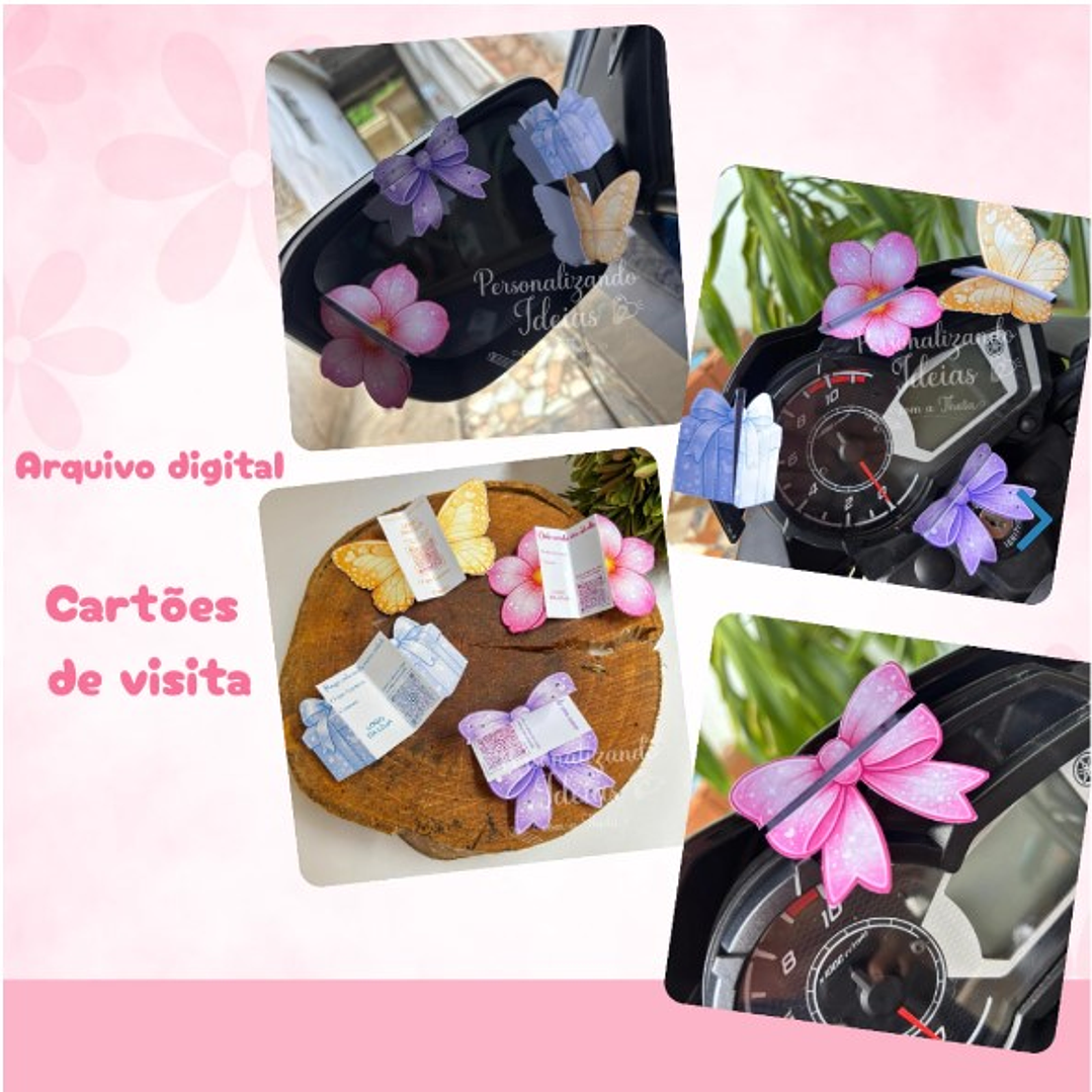 Arquivo Card Retrovisor FLOR - BORBOLETA - LAÇOS 1