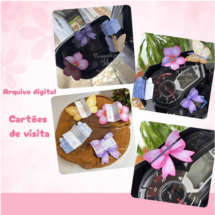 Arquivo Card Retrovisor FLOR - BORBOLETA - LAÇOS 1