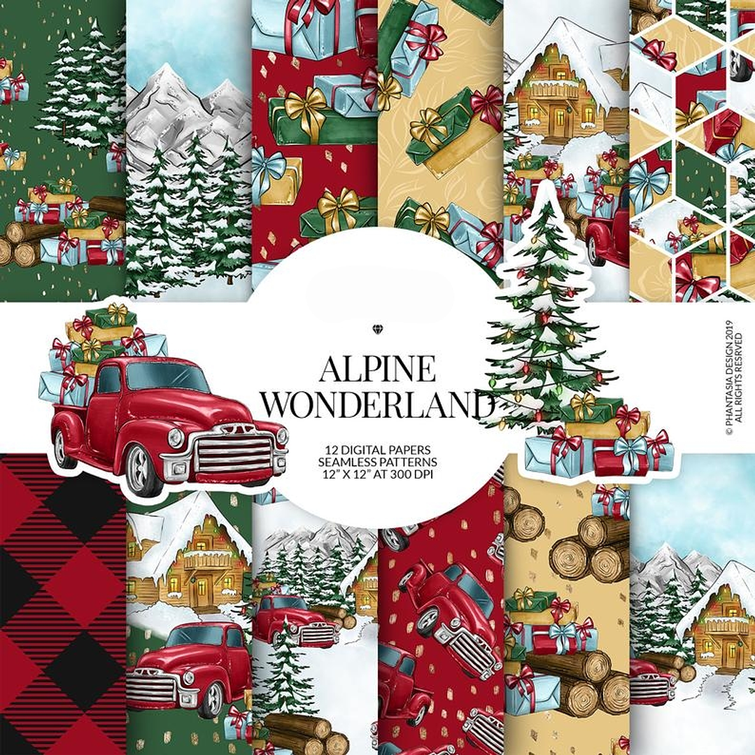 Kit Digital Papeis Natal  1