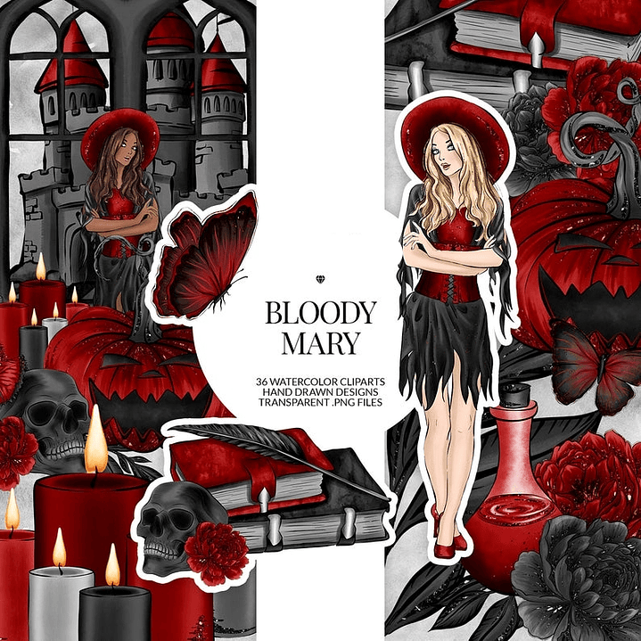 Kit Digital Menina Sangrenta  1