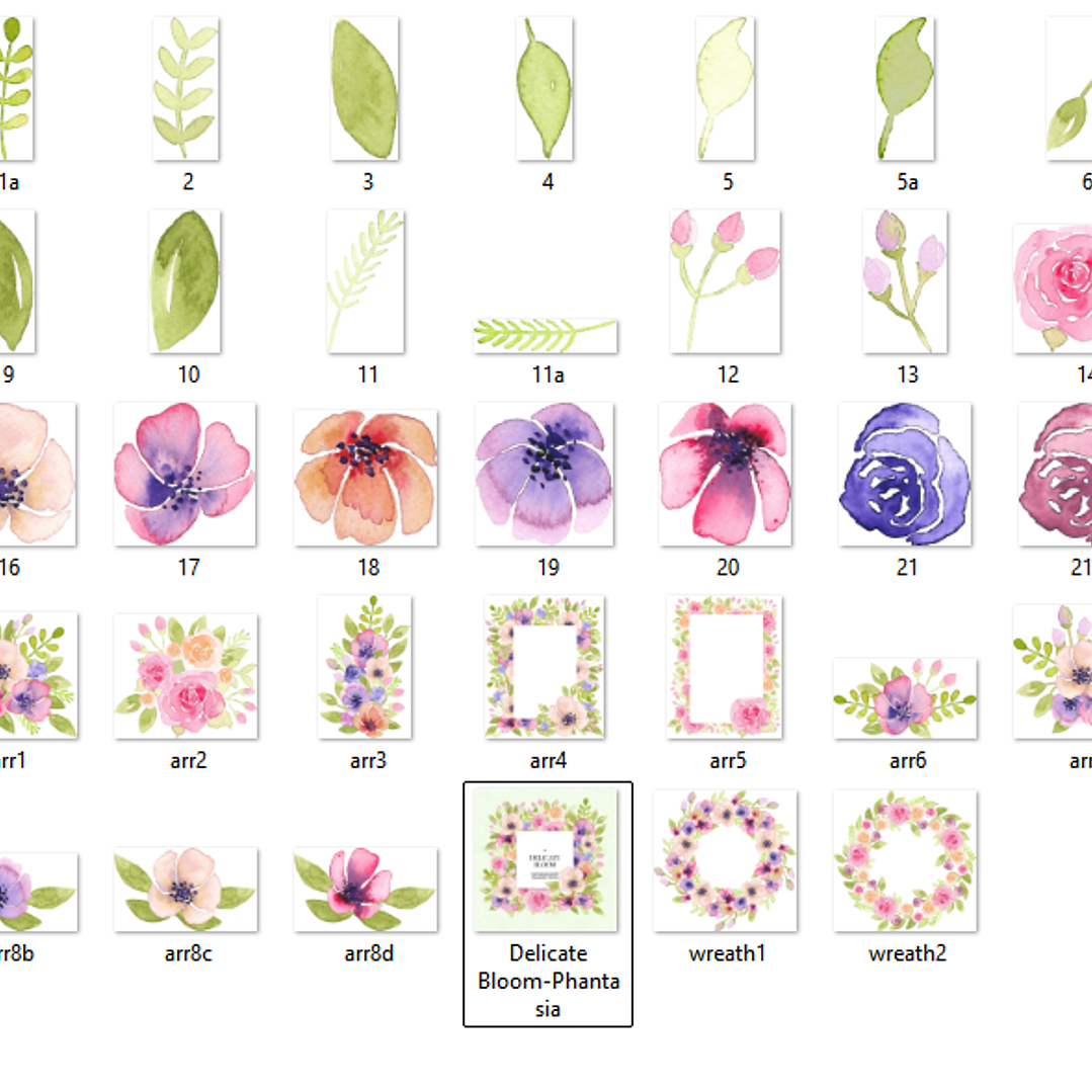 Kit Digital Flores Delicadas  2