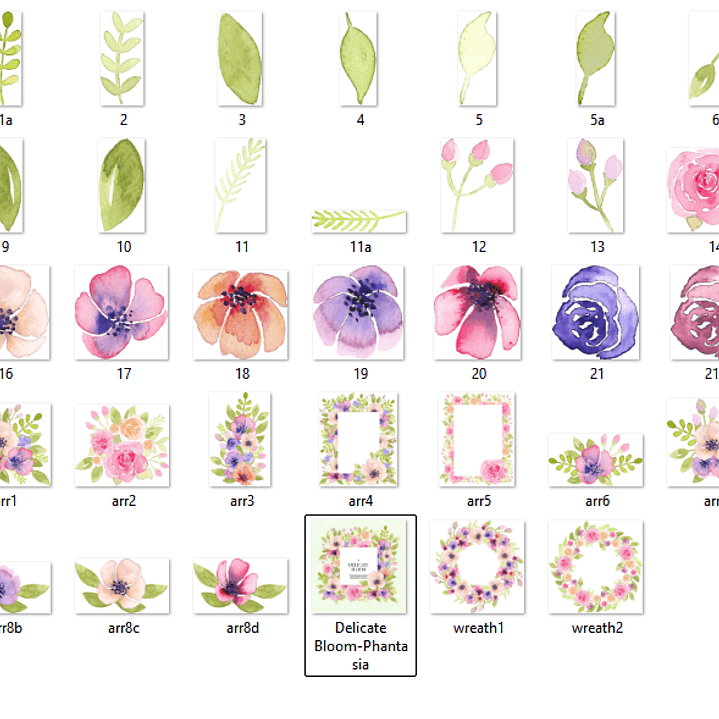 Kit Digital Flores Delicadas  2