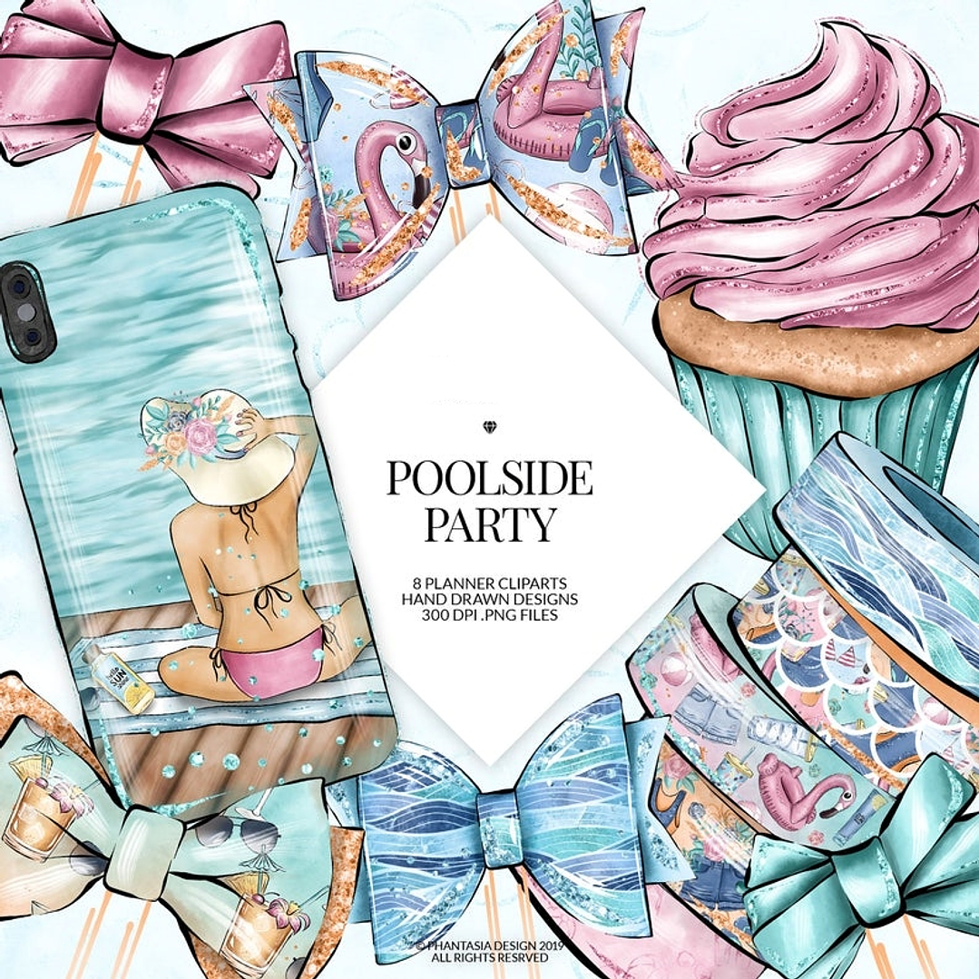 Kit Digital Pool Party Acessorios  1