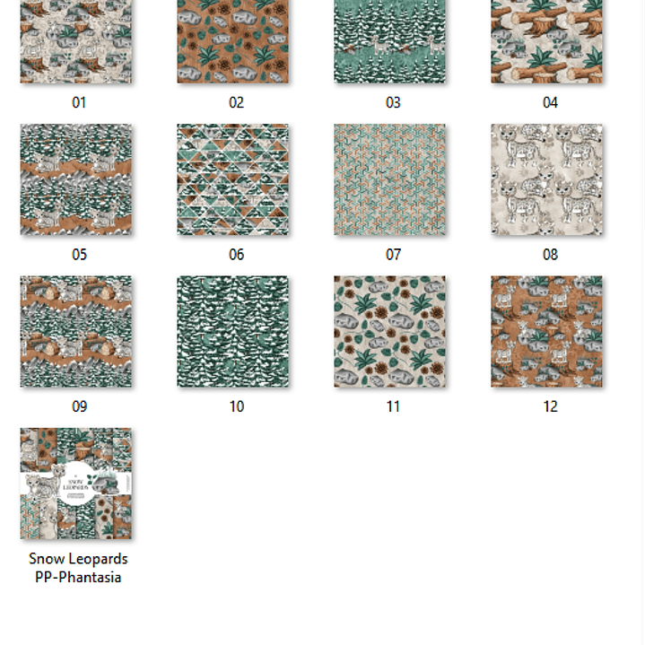 Kit Digital Papeis Leopardo Neve 2