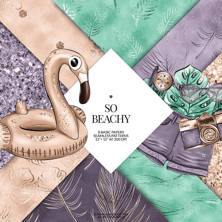 Kit Digital Papeis Pool Party  1