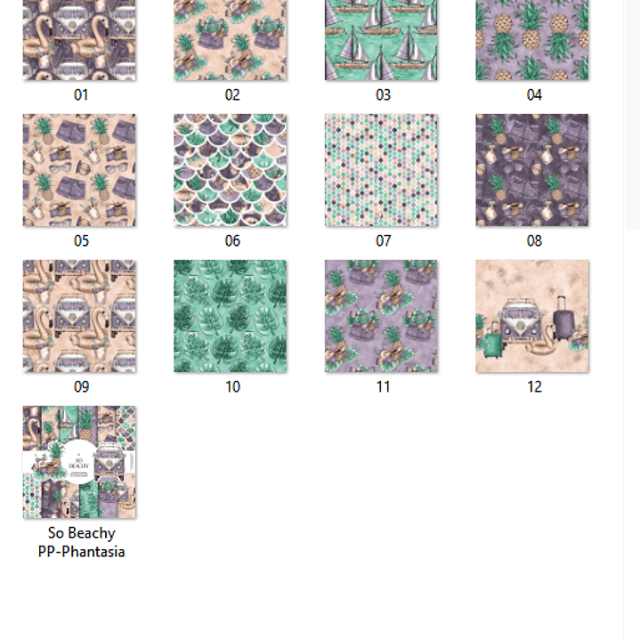 Kit Digital Papeis Praiano 2