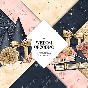 Kit Digital Papeis Zodíaco 