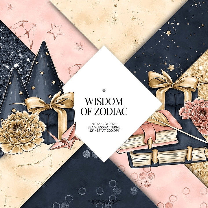 Kit Digital Papeis Zodíaco  1