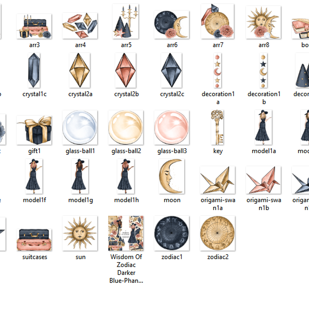 Kit Digital Zodíaco Sombrio 2