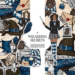 Kit Digital Zoadiaco Menina Sombria 