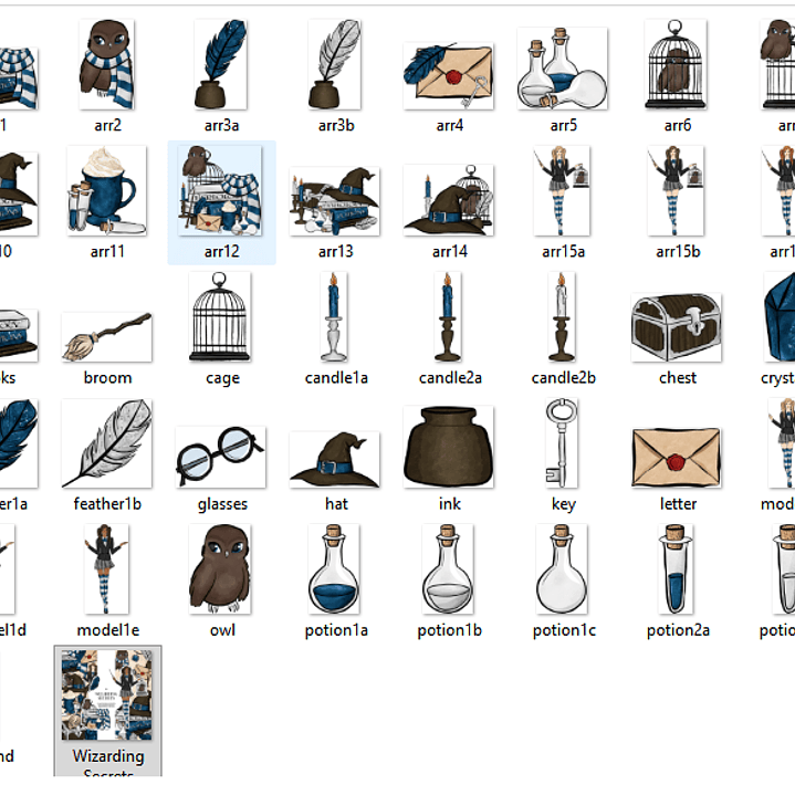 Kit Digital Zoadiaco Menina Sombria  2