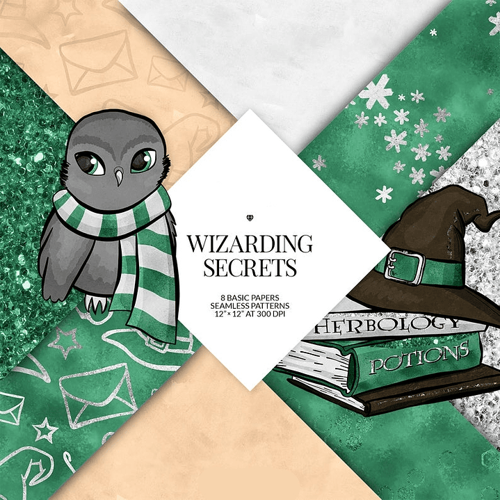 Kit Digital Papeis Segredos Magicos  1