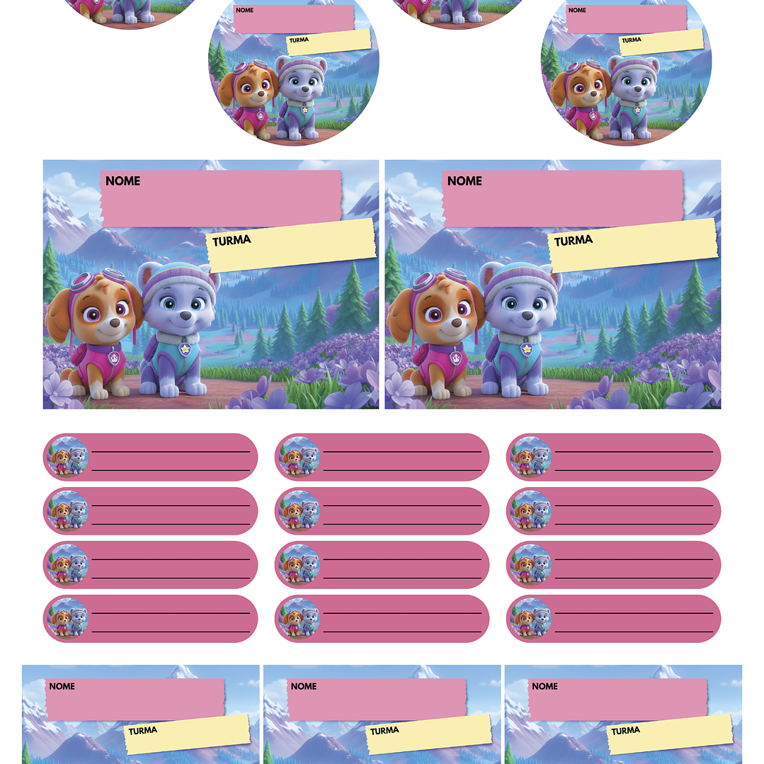 Arquivo Pack 50 Etiquetas Escolares  7