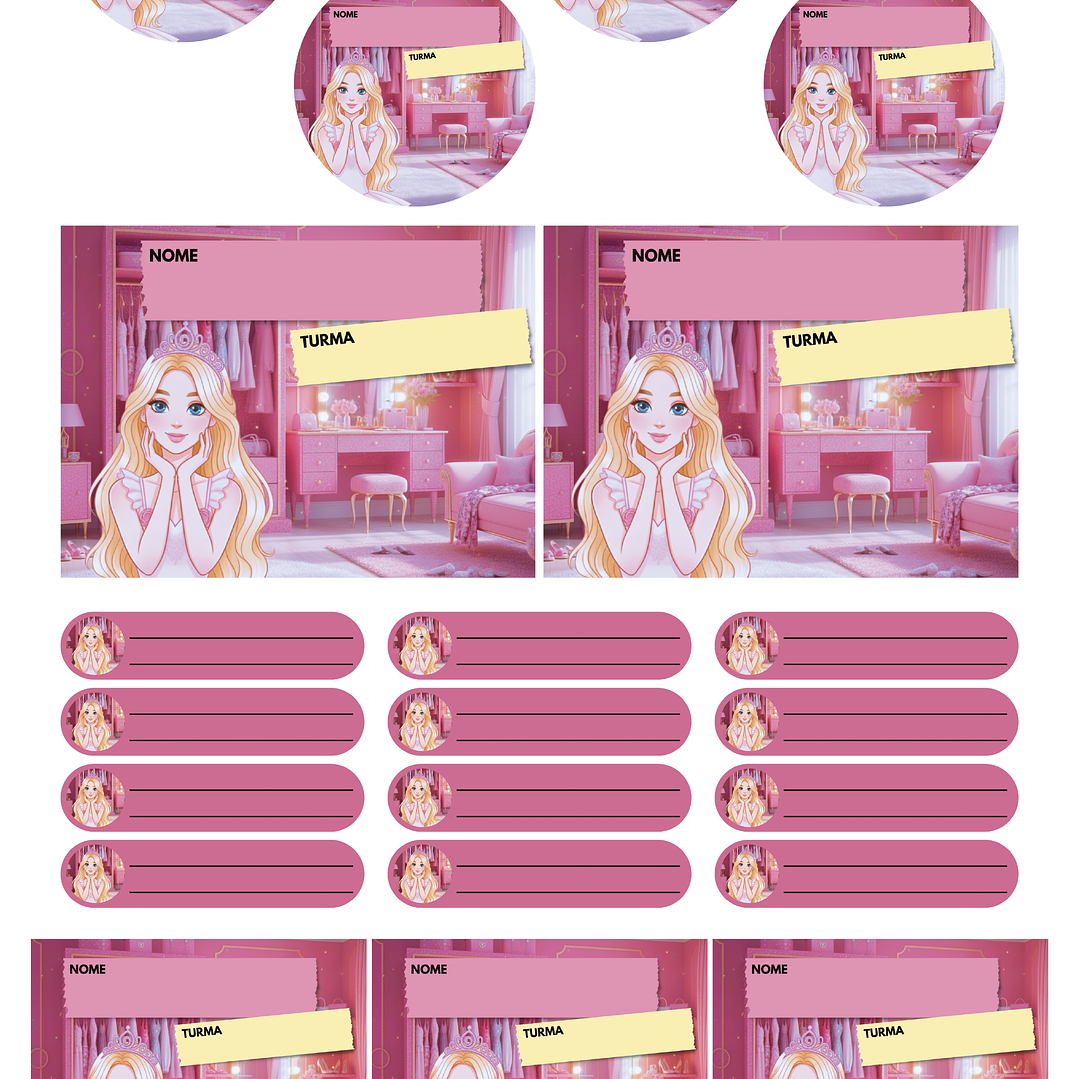 Arquivo Pack 50 Etiquetas Escolares  8