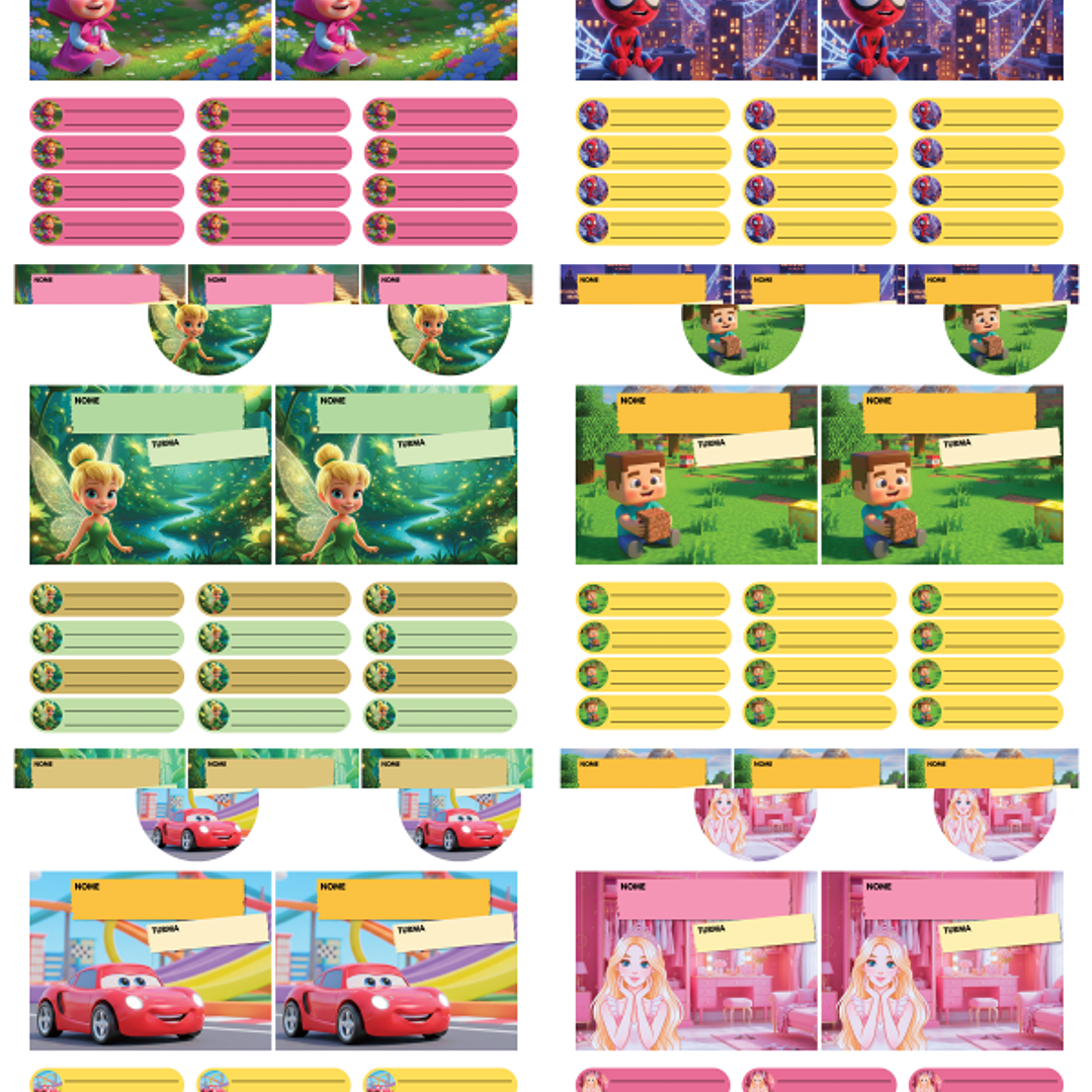 Arquivo Pack 50 Etiquetas Escolares  9
