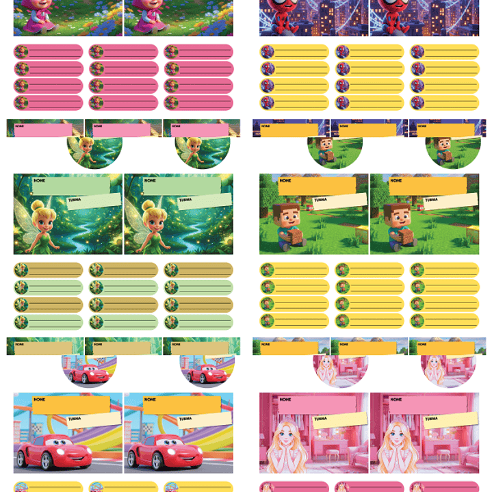 Arquivo Pack 50 Etiquetas Escolares  9