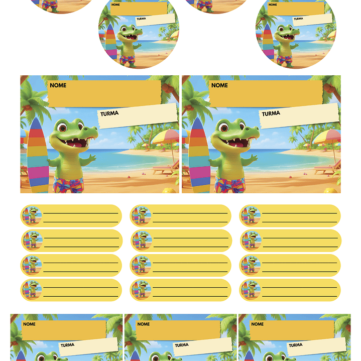 Arquivo Pack 50 Etiquetas Escolares  10