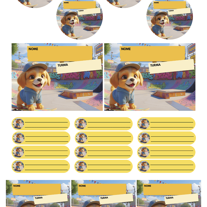 Arquivo Pack 50 Etiquetas Escolares  20