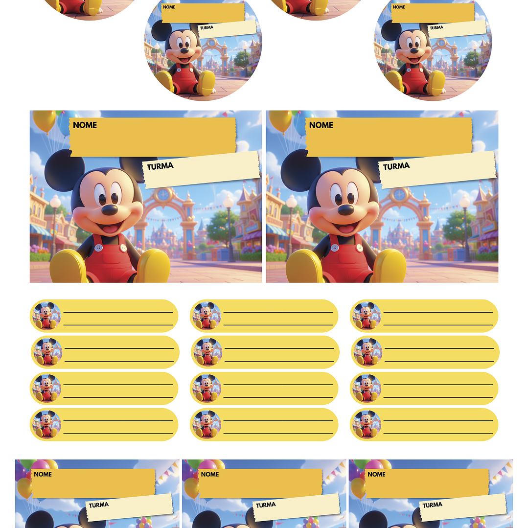 Arquivo Pack 50 Etiquetas Escolares  24