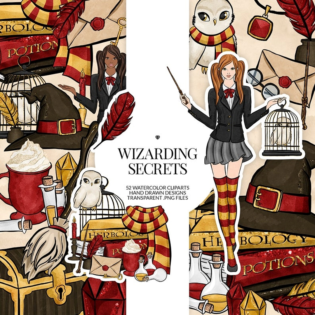 Kit Digital Bruxinha Secreta Red 1