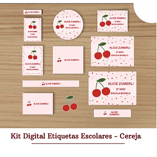 Arquivo Etiqueta Escolar Cereja 