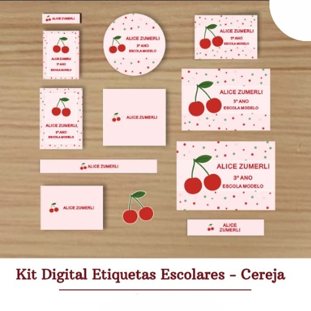 Arquivo Etiqueta Escolar Cereja  1