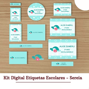 Arquivo Etiqueta Escolar Sereia 