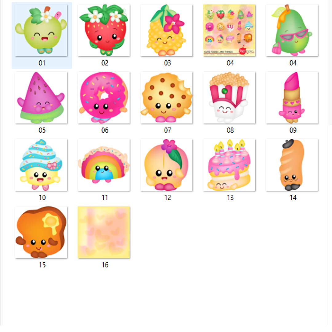 Kit Digital Comidas Fofinhas   2