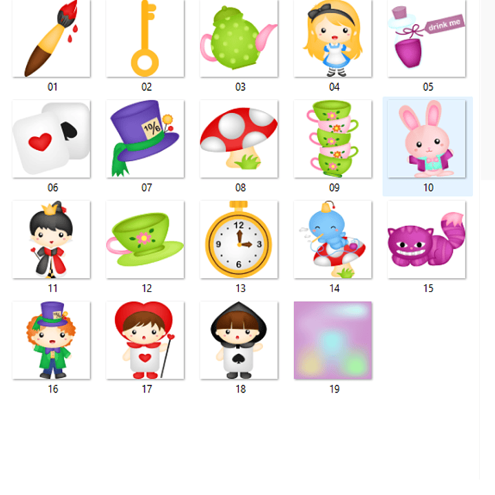 Kit Digital Alice no País das Maravilhas  2