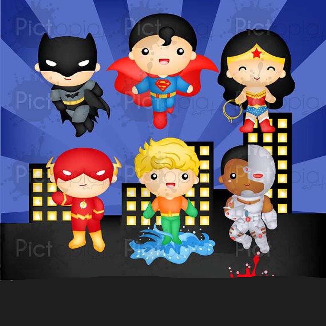 Kit Digital Super Heróis Baby 1