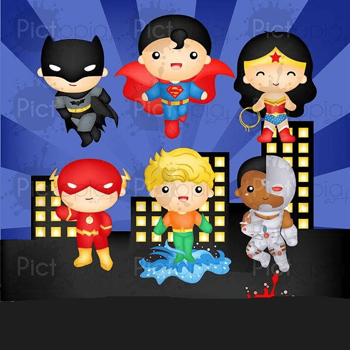 Kit Digital Super Heróis Baby 1