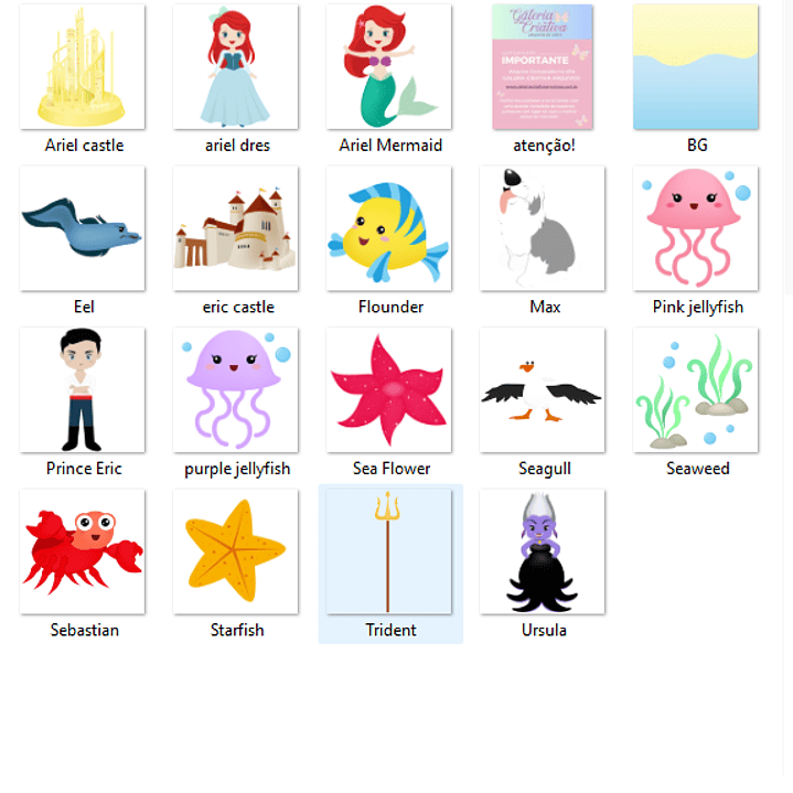 Kit Digital Princesa Ariel  2