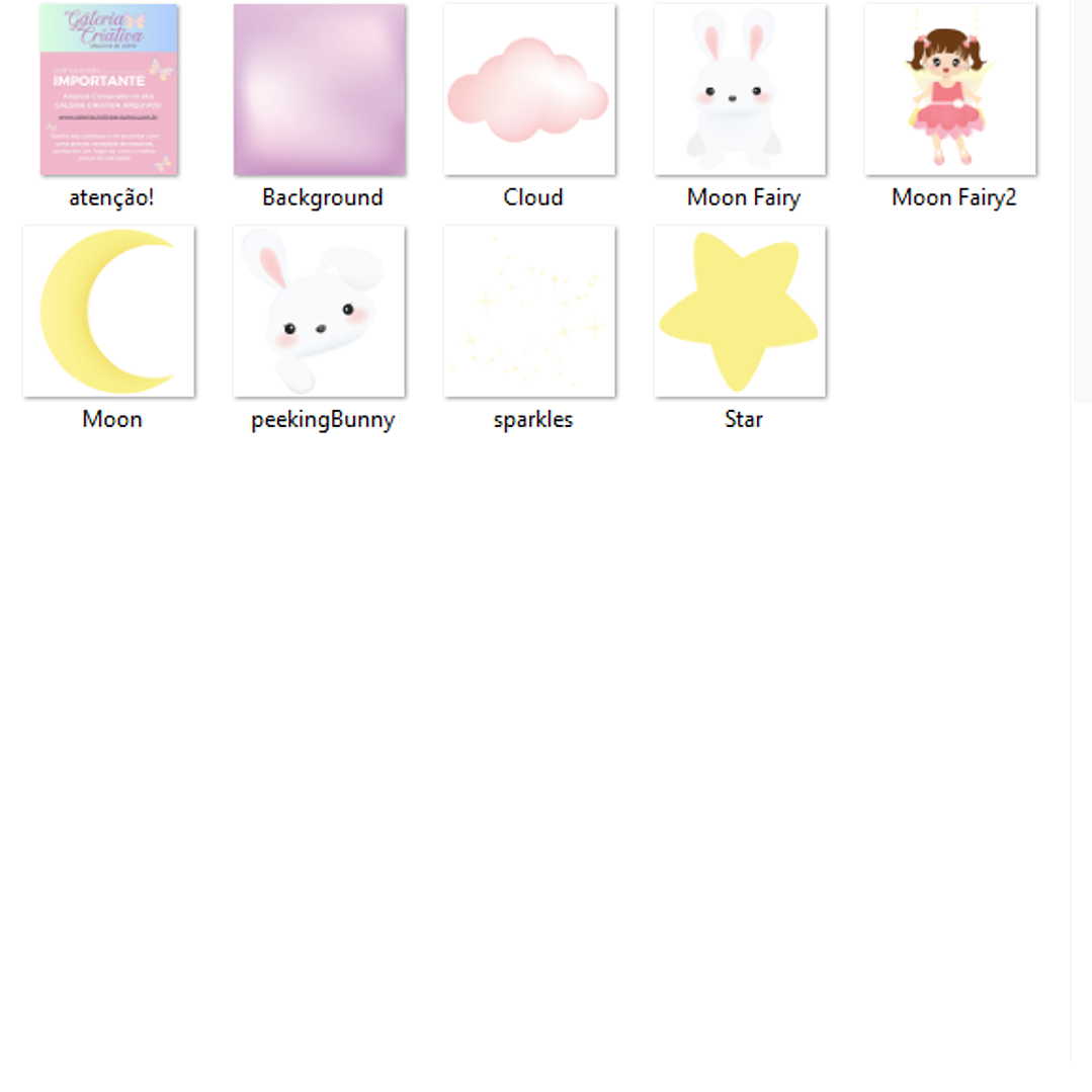 Kit Digital Menina Na Lua 2