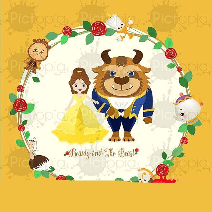 Kit Digital A Bela e  A Fera Baby 1