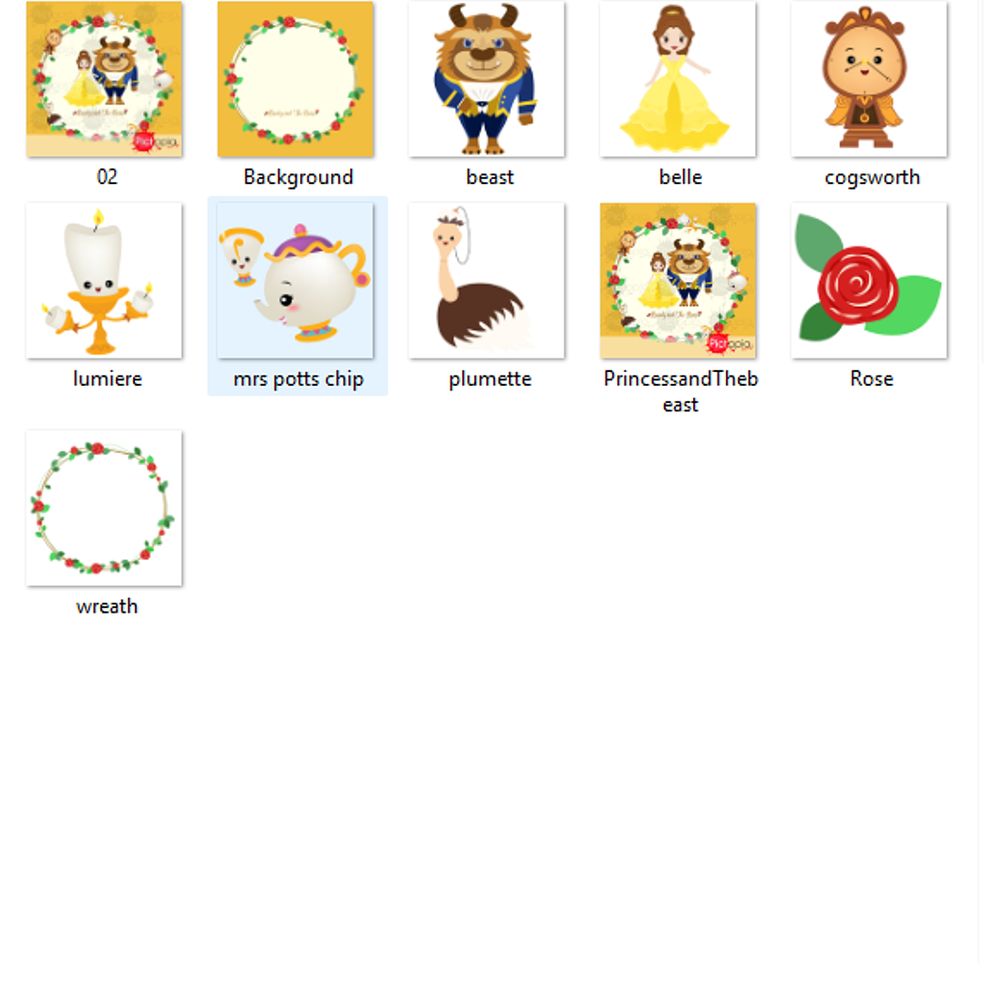 Kit Digital A Bela e  A Fera Baby 2