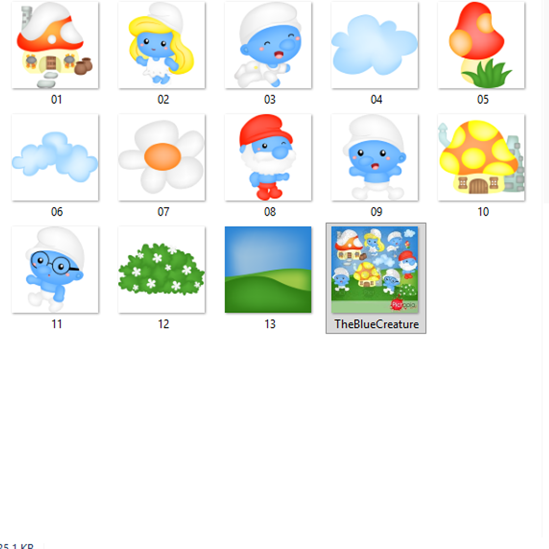 Kit Digital Os Smurfs Baby 2