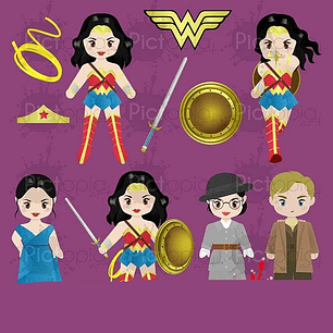 Kit Digital Mulher Maravilha 