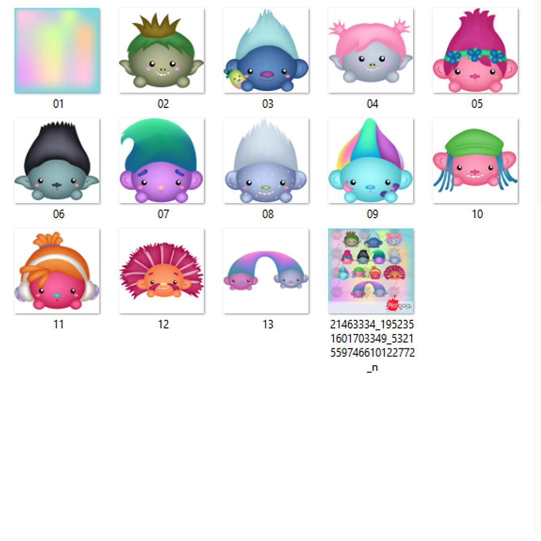 Kit Digital Trolls Baby 2