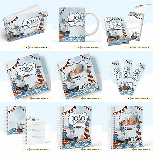 Arquivo Encadernação Baby Animais Marinheiros