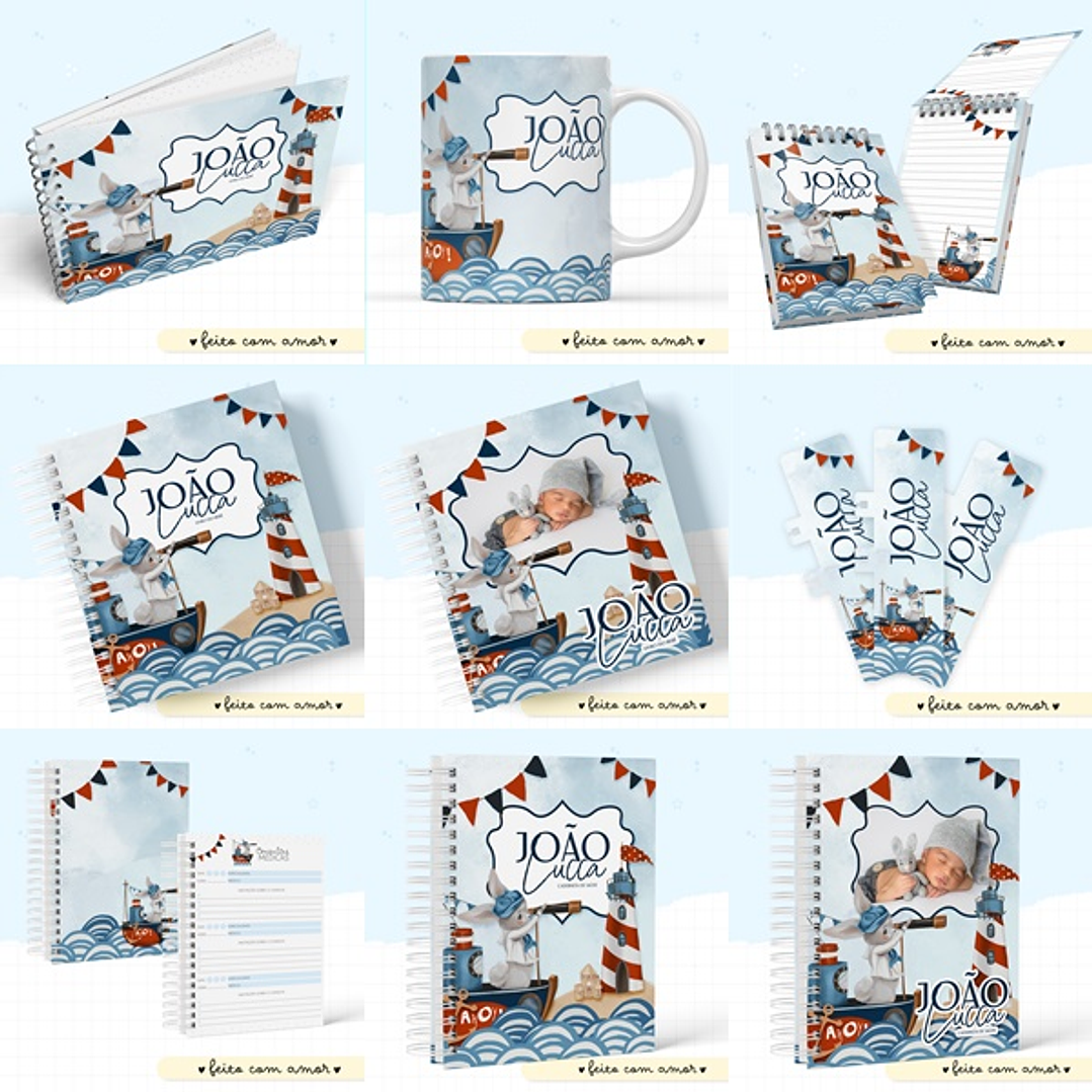 Arquivo Encadernação Baby Animais Marinheiros 1