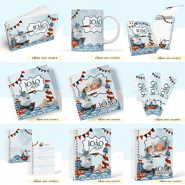 Arquivo Encadernação Baby Animais Marinheiros 1