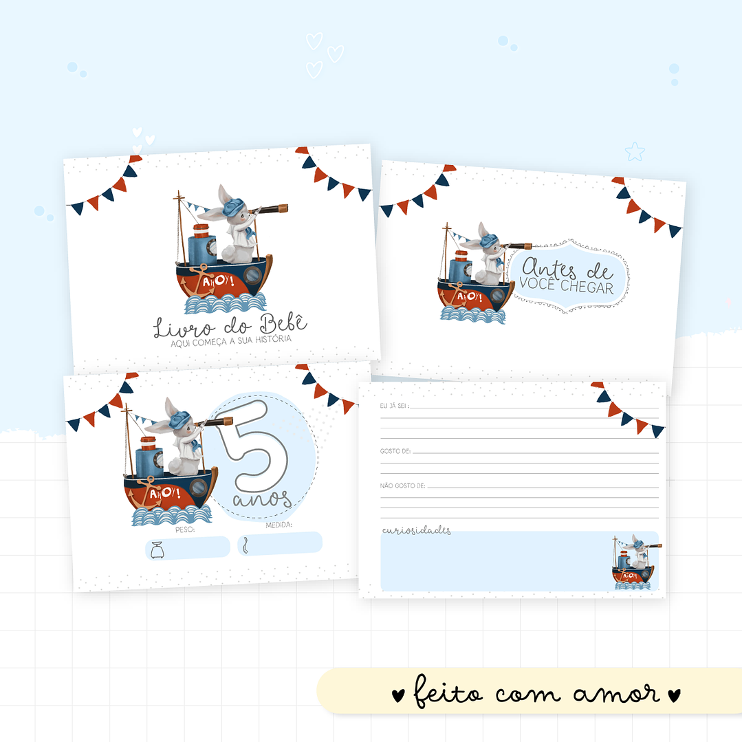 Arquivo Encadernação Baby Animais Marinheiros 2