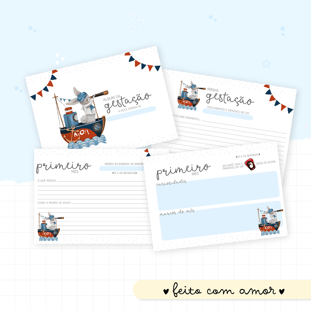 Arquivo Encadernação Baby Animais Marinheiros 5