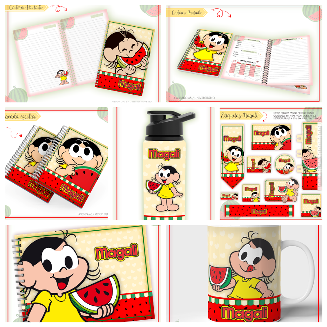 Arquivo Encadernação Escolar Magali 1