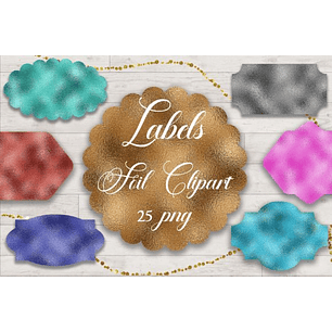 Kit Digital Rótulos Coloridos 